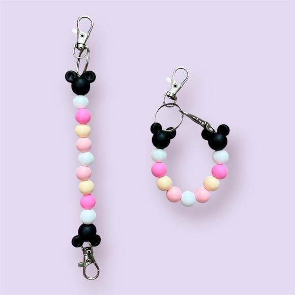 Pastel Princess Minnie Ears Holder | Disney-Inspired Handmade Mouse Ears Clip - Picture 4 of 4